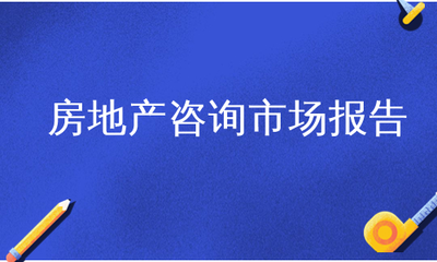 房地产咨询市场报告 洞察行业趋势与未来机遇